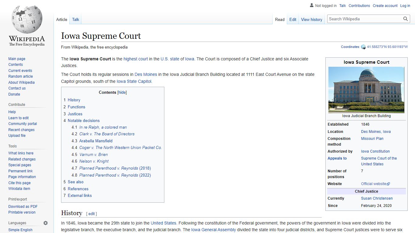 Iowa Supreme Court - Wikipedia