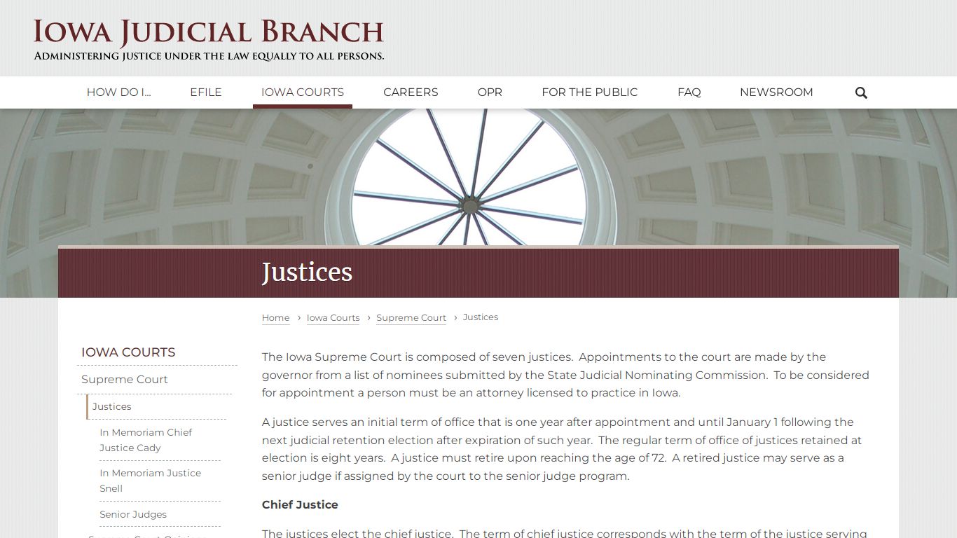 Justices | Iowa Judicial Branch